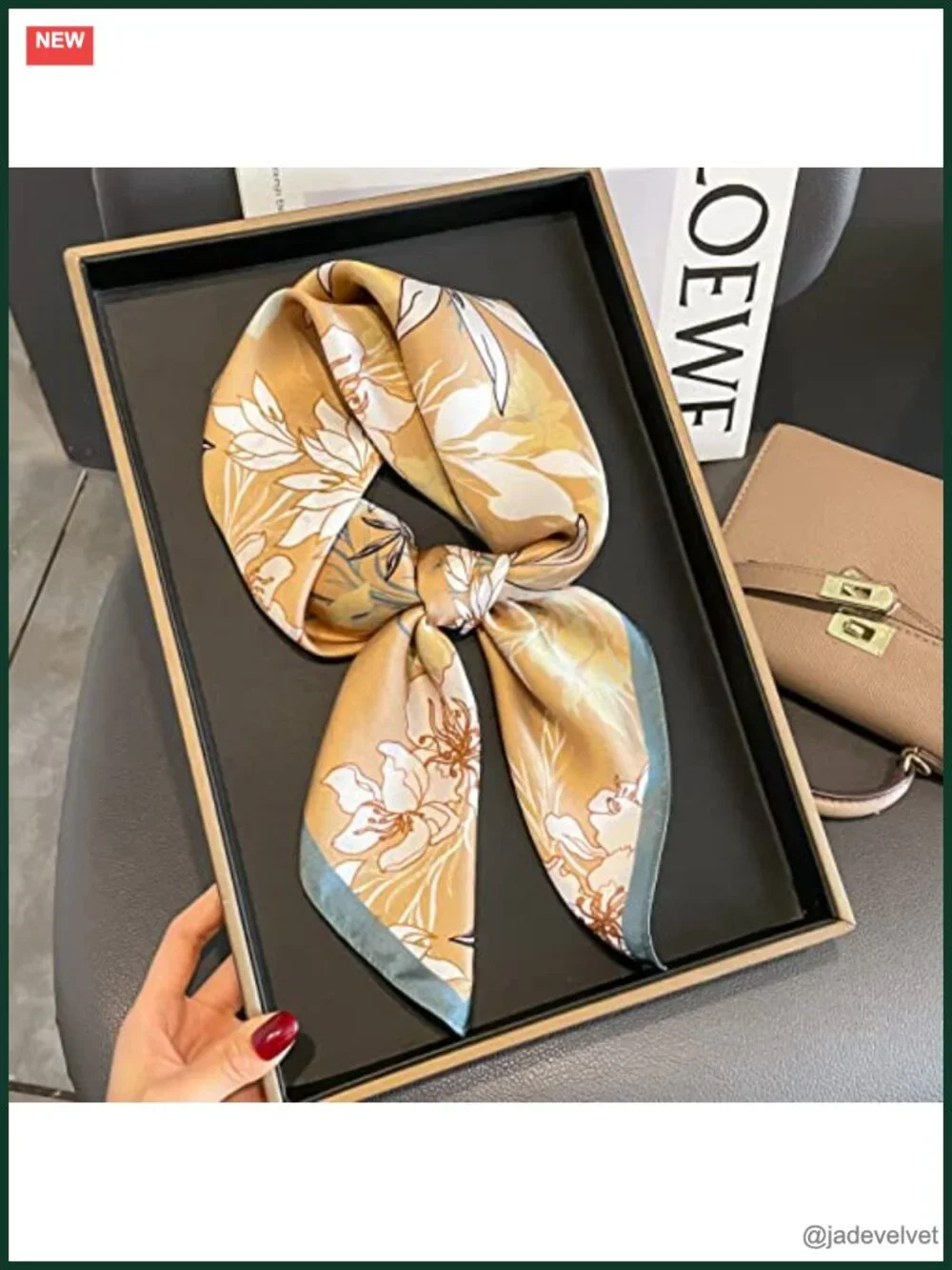 100% Pure Mulberry Silk Square Scarf 26